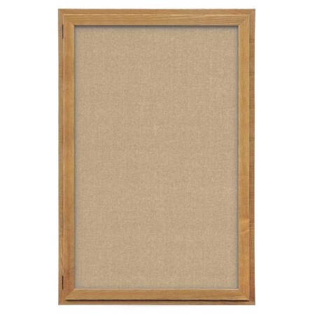 United Visual Products Indoor Enclosed Combo Board, 72"x36", Satin Frame/Black Porc & Cinnabar UVCB7236-BLKPORC-CINNABA